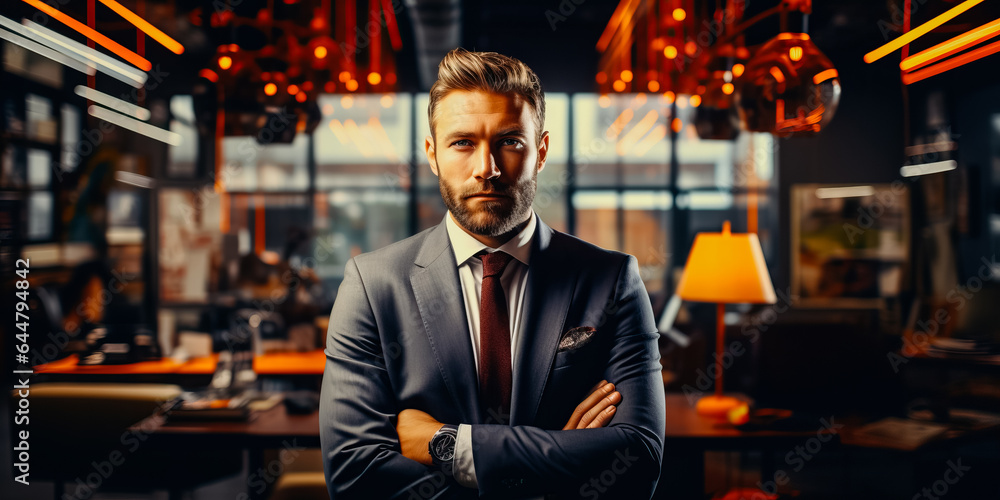 Portrait of businessman at creative agency