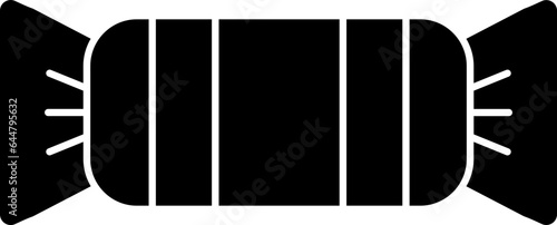 Candy Or Toffee Icon In Glyph Style.