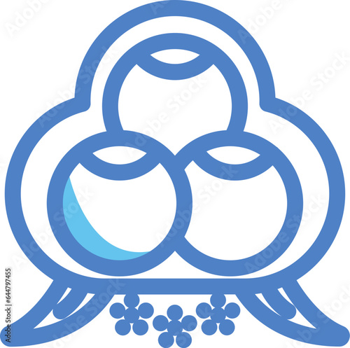 Vector Illustration Of Buddhist Three Jewels.
