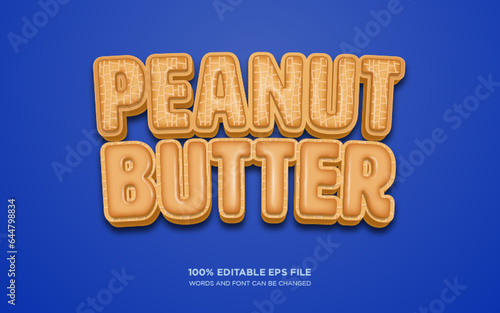 Peanut Butter 3D editable text style effect