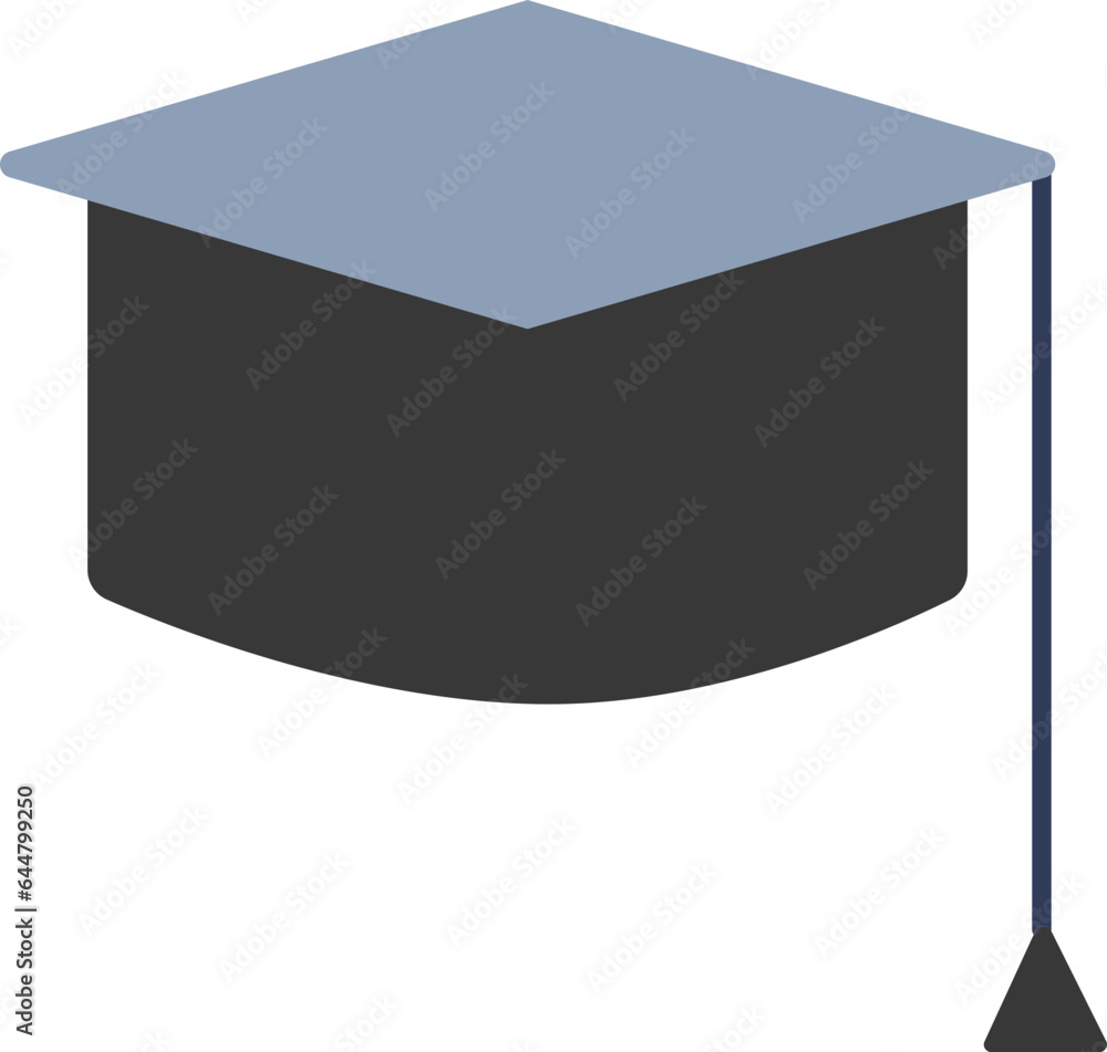 Graduation Cap Icon Black and Gray Color. Graduation Cap Icon Black and Gray Color.