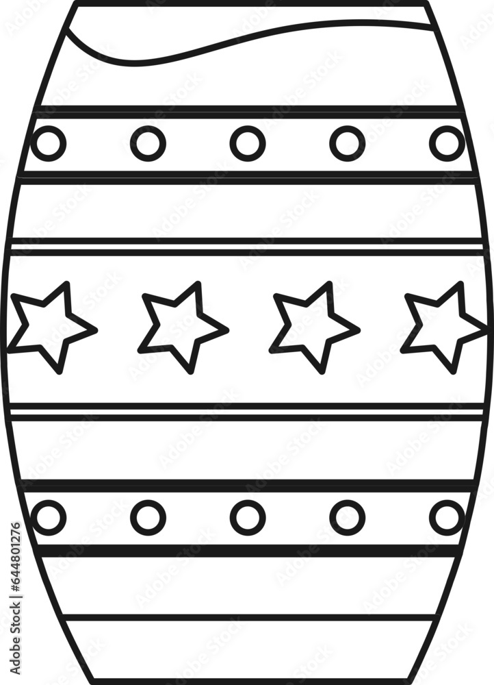 Drum Icon In Thin Line Art. Drum Icon In Thin Line Art.