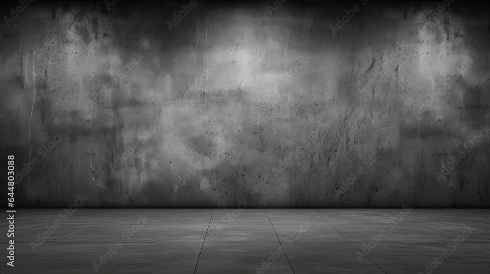 Dark black and gray abstract cement wall and interior textured studio room for product display. Wall background Dark black and gray abstract cement wall and interior textured studio room for product display. Wall background