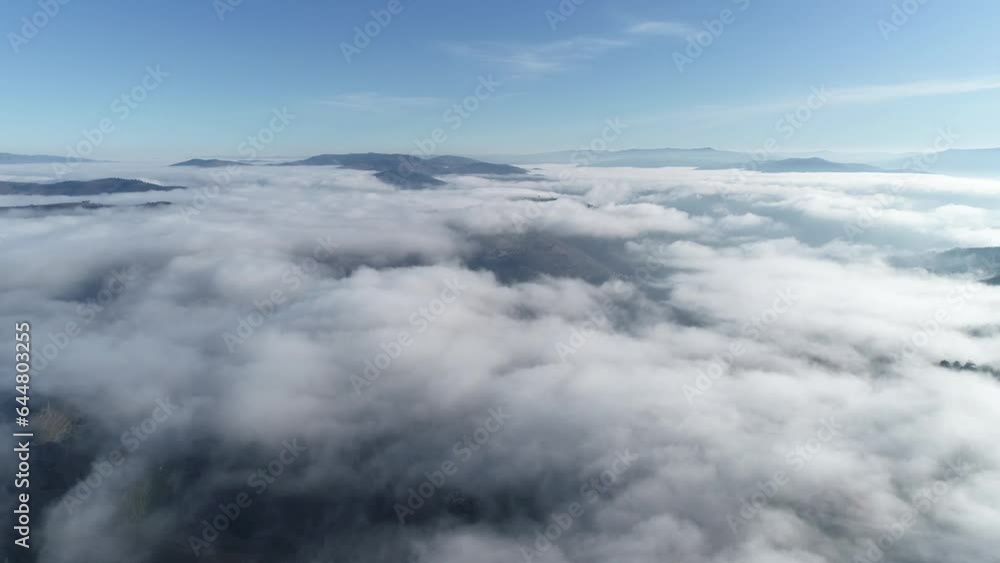 Over the Clouds Drone Shot Over the Clouds Drone Shot