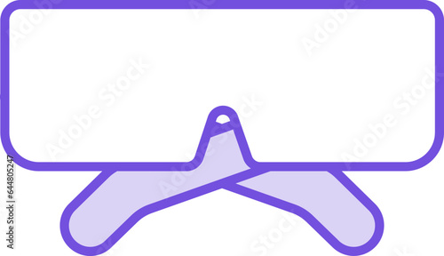 Safety Goggles Icon In Purple And White Color.