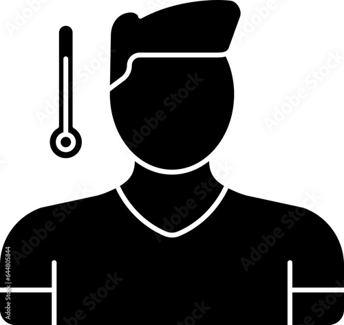 Flat Style Man Vaccination Glyph Icon Or Symbol.