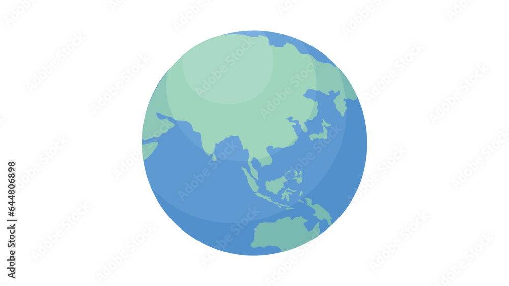 Vector illustration of blue planet Earth with green continents world map isolated on white
Vector illustration of blue planet Earth with green continents world map isolated on white