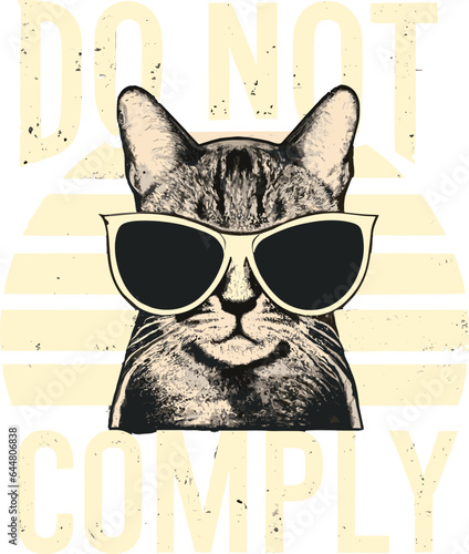 Do Not Comply | cat with glasses