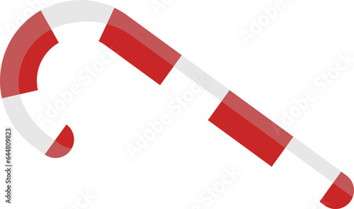 Candy Cane Element In White And Red Color.