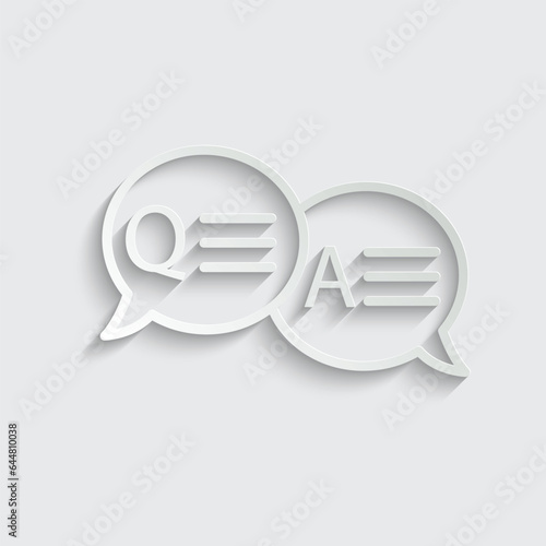 qa q a icon vector faq sign ask answer icon