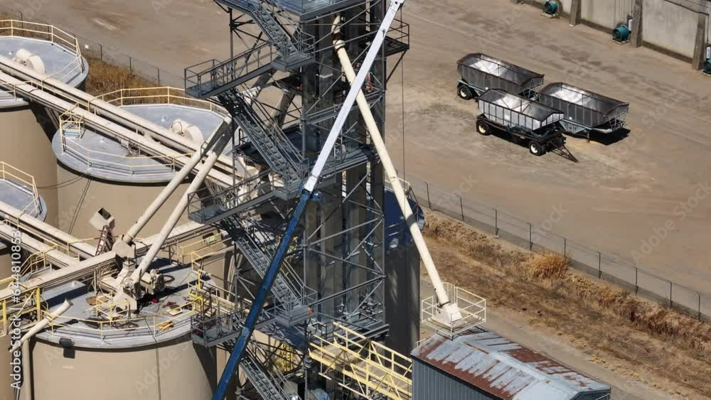 Aerial Sutter California Rice Elevator Drying Facility Economy Based aerial-sutter-california-rice-elevator-drying-facility-economy-based