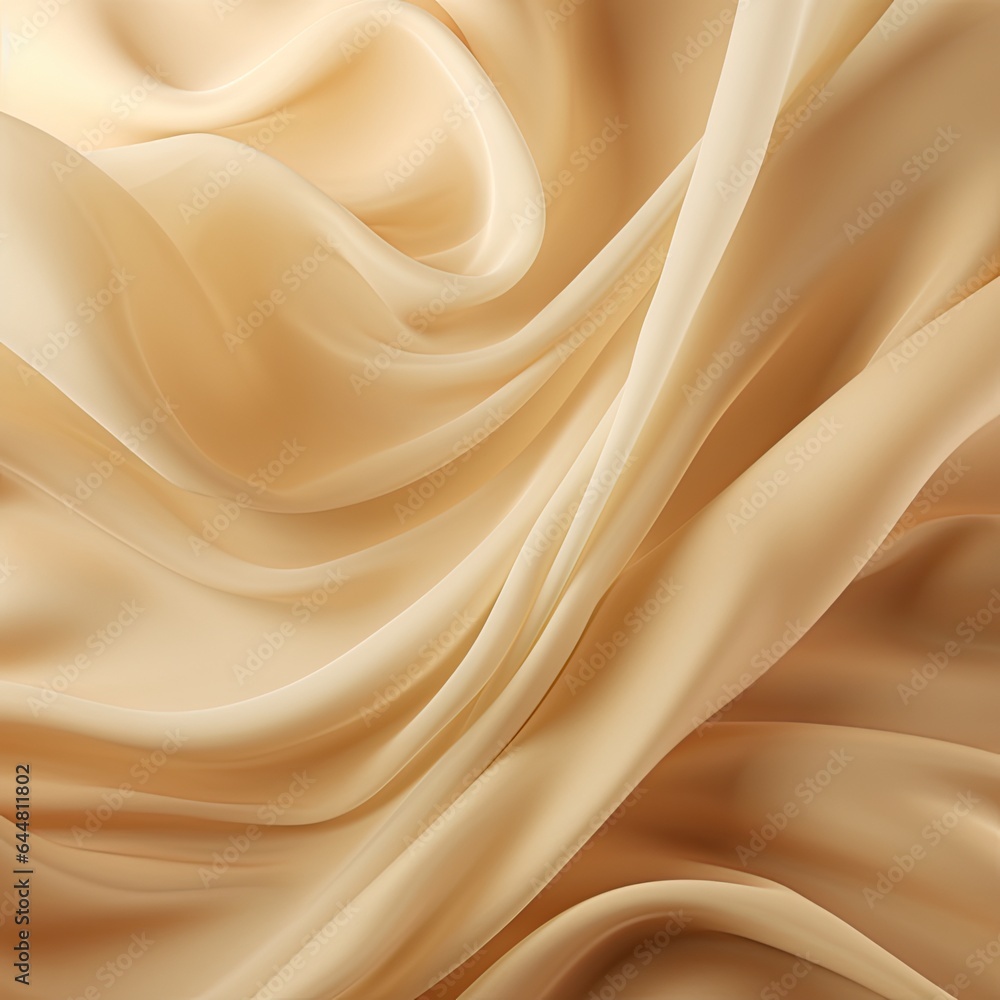 beige silk fabric background - generative ai