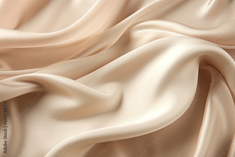 Fototapeta premium beige silk background - generative ai