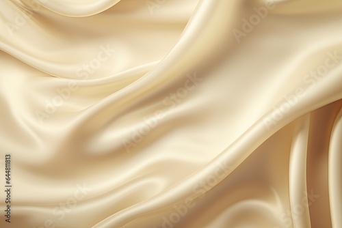 beige silk fabric background - generative ai