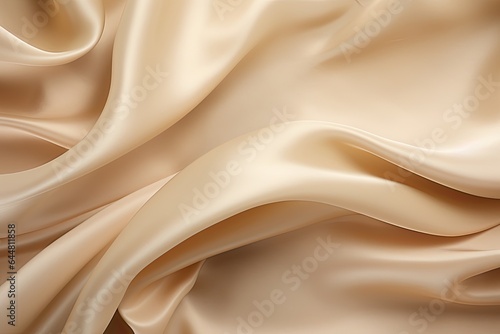 beige silk background - generative ai