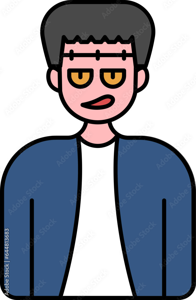 Frankenstein Colorful Icon in Flat Style. Frankenstein Colorful Icon in Flat Style.