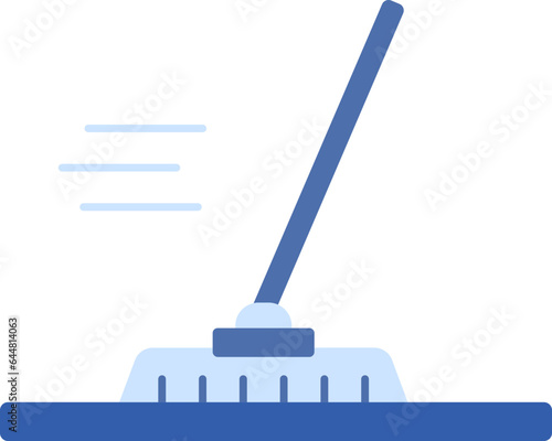 Floor Wiper Icon Or Symbol In Blue Color.