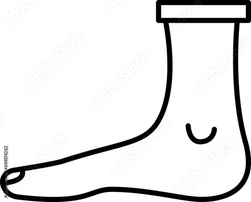 Isolated Foot Icon In Linear Style.