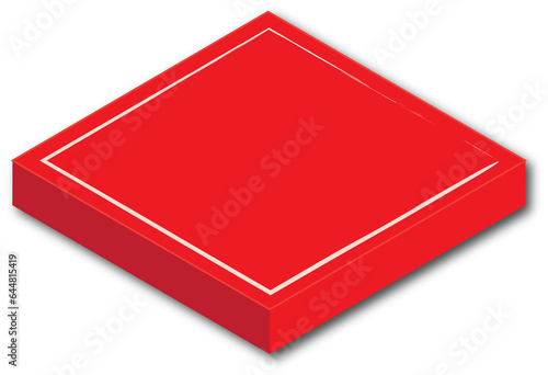red square isolated on white