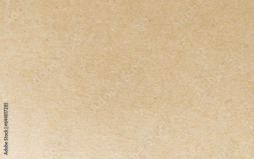 Background of brown kraft paper or cardboard texture. Abstract pattern of beige rough carton, old paper sheet, parchment or papyrus surface, vector realistic illustration