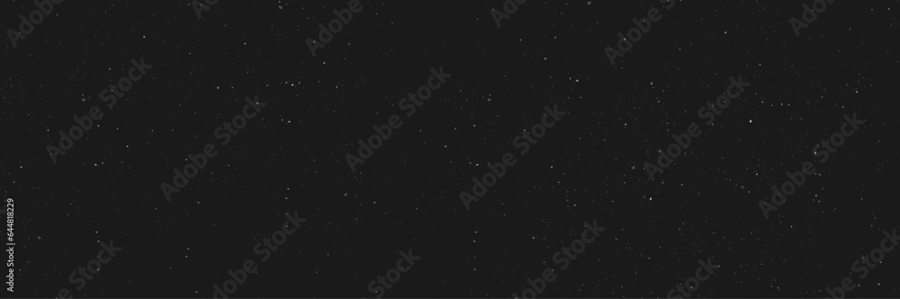 Night starry sky with bright stars. Vector stars on dark black background
