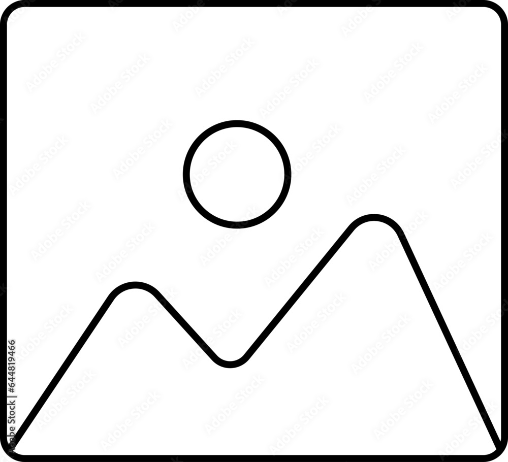 Isolated Gallery Icon Or Symbol In Stroke Style. Isolated Gallery Icon Or Symbol In Stroke Style.