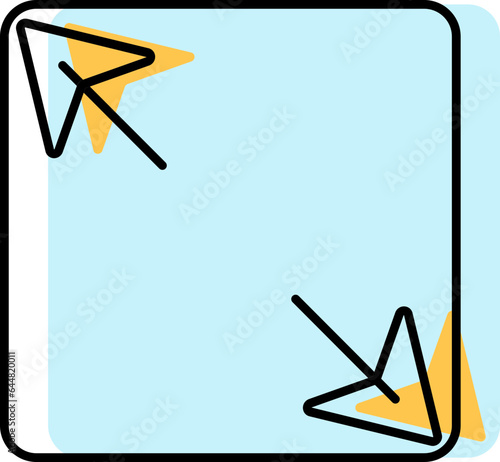Expand Icon In Cyan And Yellow Color.