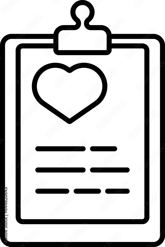Flat Style Cardiac Report Icon. Flat Style Cardiac Report Icon.