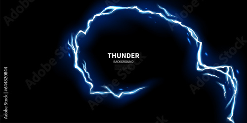 lightning light effect background realistic flash with lightning electric explosion vector illustration
