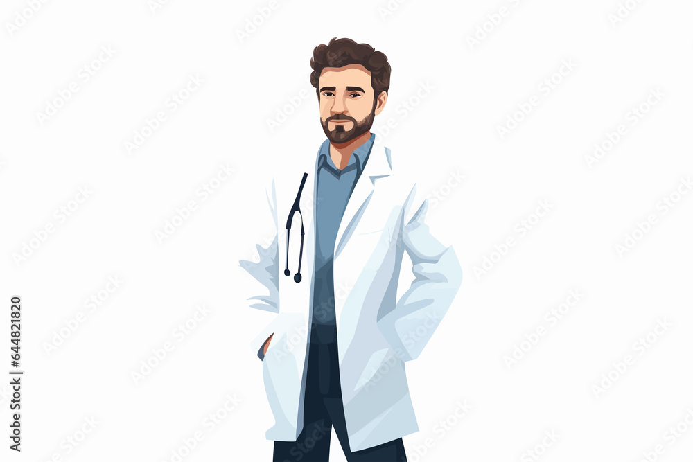 man doctor vector flat minimalistic isolated illustration man doctor vector flat minimalistic isolated illustration