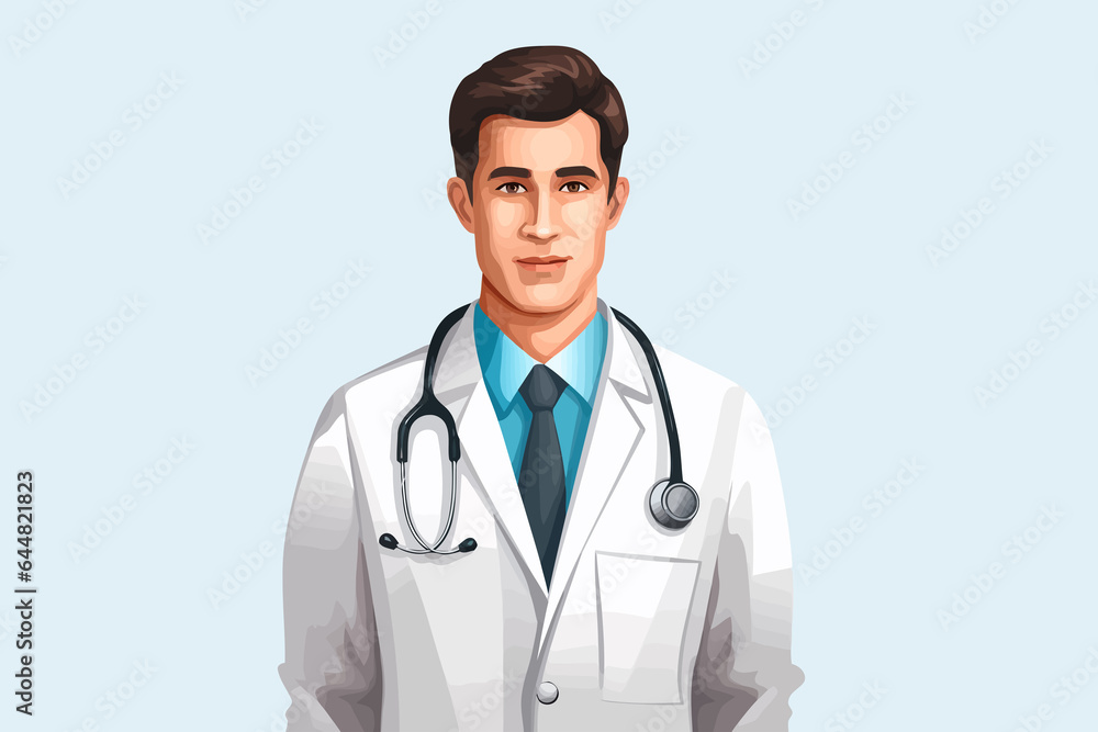 man doctor vector flat minimalistic isolated illustration man doctor vector flat minimalistic isolated illustration