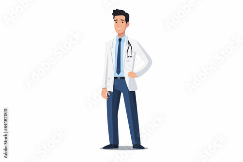 man in business suit doctor vector flat isolated illustration © Zaharia Levy
