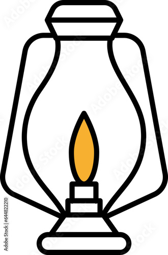 Vector illustration of Lamp Icon in Flat Style.