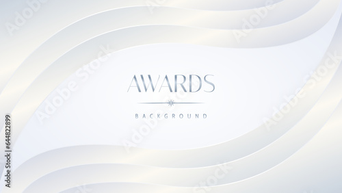 Luxury white award graphic background. Template luxury premium corporate abstract design. Template banner certificate. Modern design concept. Vector illustration.