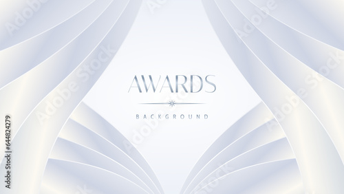 Luxury white award graphic background. Template luxury premium corporate abstract design. Template banner certificate. Modern design concept. Vector illustration.