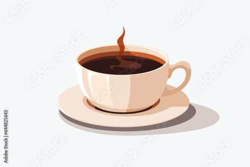 coffee cup closeup vector flat minimalistic isolated illustration