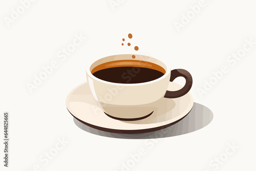 coffee cup closeup vector flat minimalistic isolated illustration
