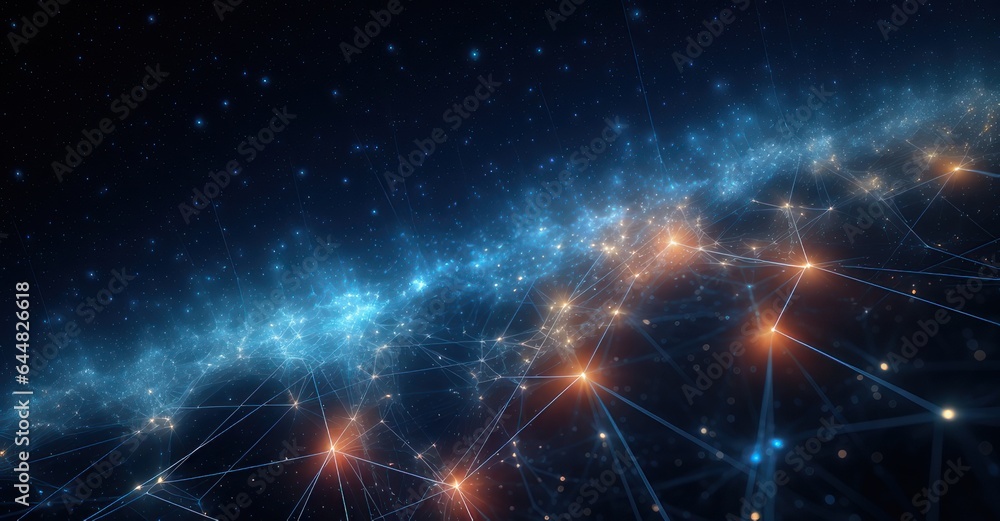 Cosmic data web, where stars interconnect.