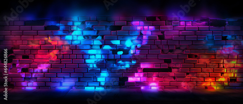 Abstract neon wall background