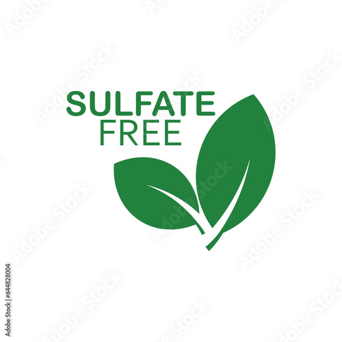 sulfate free sign on white background