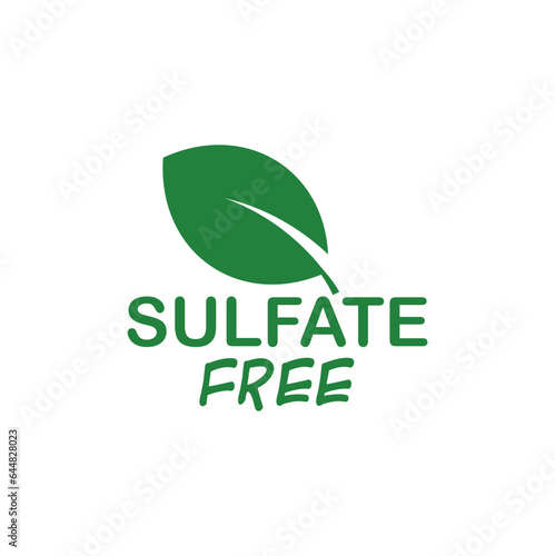 sulfate free sign on white background