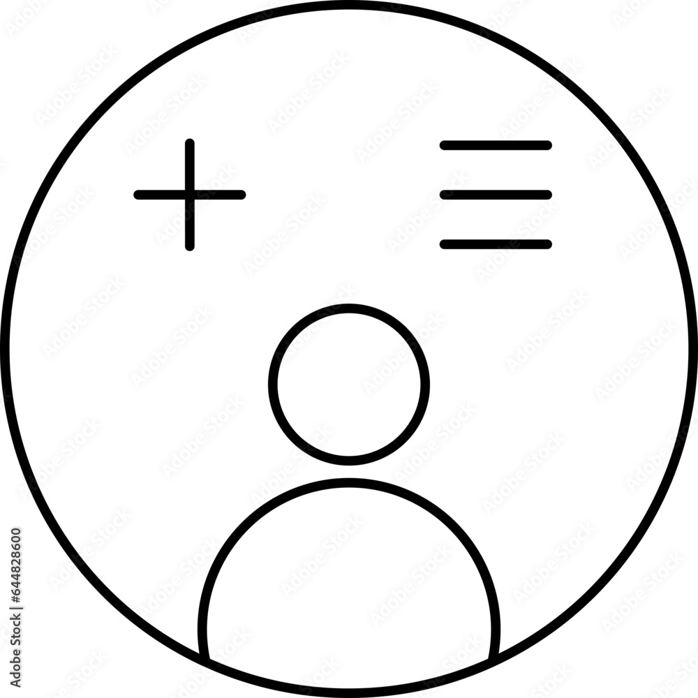 Patient Icon Or Symbol In Line Art. Patient Icon Or Symbol In Line Art.