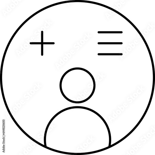 Patient Icon Or Symbol In Line Art.