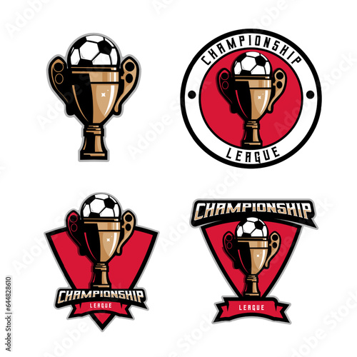 Trophy sport logo design. Winners championship for sports, esport or gaming