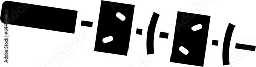 Shish Kebab Icon In B&W Color.