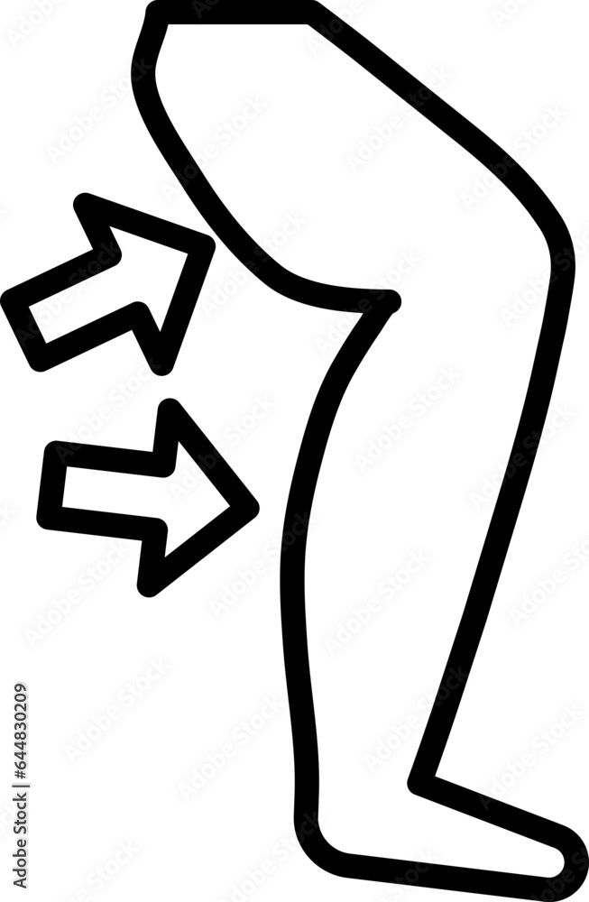 Thigh Lift Surgery Icon In Outline Style. Thigh Lift Surgery Icon In Outline Style.