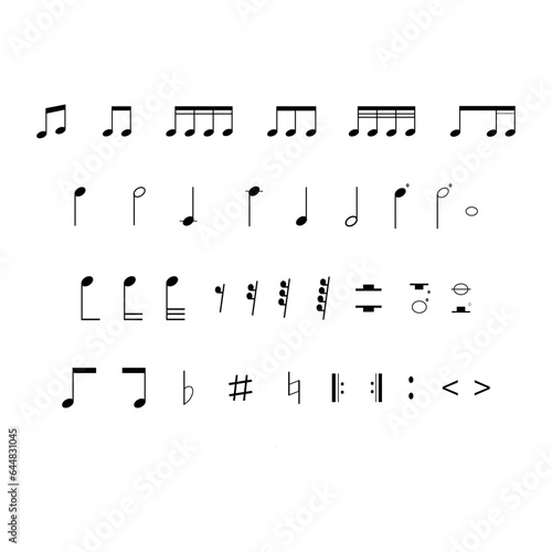 Music notes on a white background vector illustration.