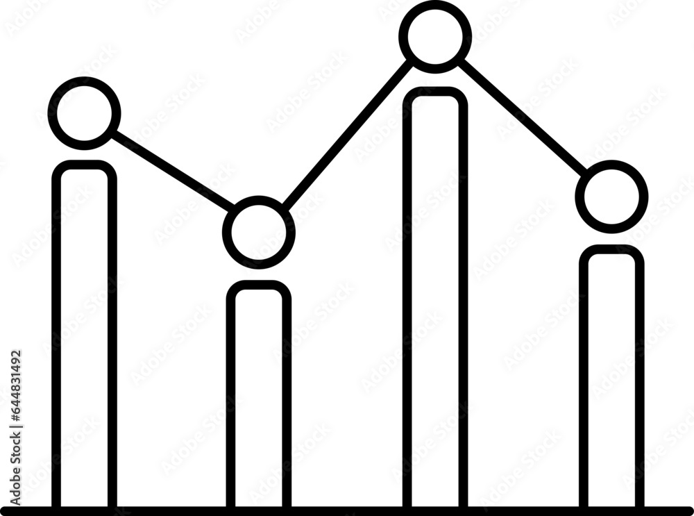 Statistics Icon In Black Outline. Statistics Icon In Black Outline.