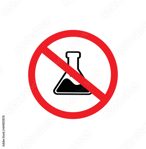 Chemical Free sign on white background