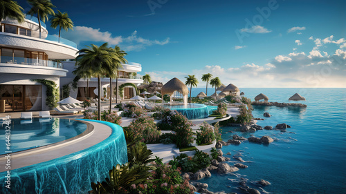 luxurious resorts overlooking the ocean, showcasing the potential for both investment and relaxation